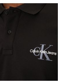 Calvin Klein Jeans Polo Monologo J30J325664 Czarny Regular Fit. Typ kołnierza: polo. Kolor: czarny. Materiał: bawełna #4