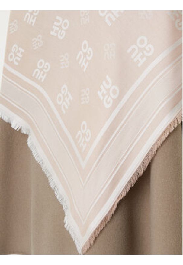 Hugo - HUGO Chusta Alyin 50517684 Brązowy. Kolor: brązowy. Materiał: materiał
