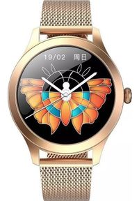 Smartwatch G.Rossi SW014 Różowe złoto. Rodzaj zegarka: smartwatch. Kolor: złoty, różowy, wielokolorowy