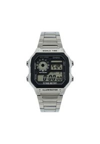 Casio Zegarek AE-1200WHD-1AVEF Srebrny. Kolor: srebrny