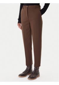 ViCOLO Spodnie materiałowe TF0229 Brązowy Regular Fit. Kolor: brązowy. Materiał: wiskoza