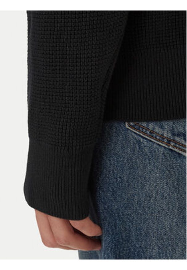 Calvin Klein Jeans Sweter LV04RD313G Czarny Regular Fit. Kolor: czarny. Materiał: bawełna