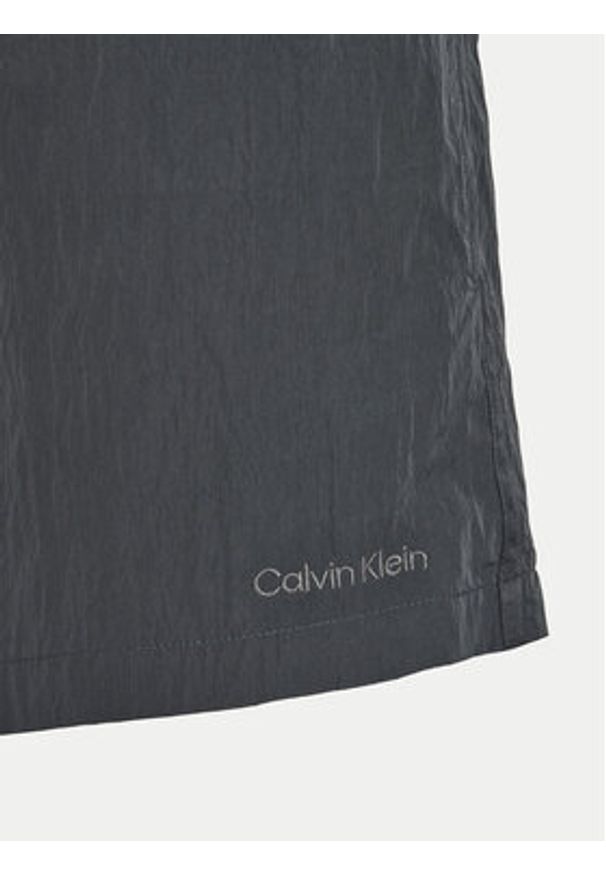 Calvin Klein Swimwear Szorty kąpielowe KM0KM01048 Szary Regular Fit. Kolor: szary. Materiał: syntetyk