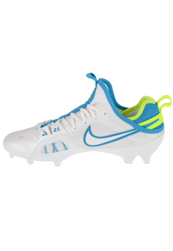 Nike - Buty piłkarskie korki męskie, Huarache 9 Varsity LAX SE FG. Kolor: biały. Materiał: syntetyk, materiał, tkanina. Model: Nike Huarache. Sport: piłka nożna