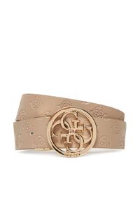 Guess Pasek Damski BW9253 P5335 Beżowy. Kolor: beżowy. Materiał: skóra