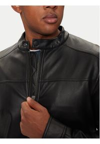 Sisley Kurtka z imitacji skóry 2KLSSN036 Czarny Slim Fit. Kolor: czarny. Materiał: skóra #4