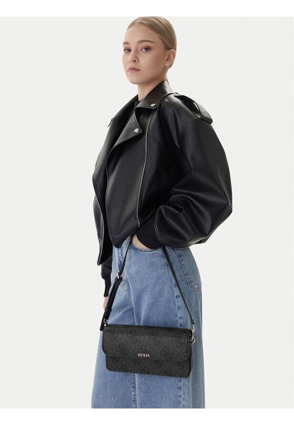 Guess Torebka Sadie HWOS81 18190 Szary. Kolor: szary. Materiał: skórzane