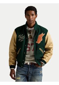 Polo Ralph Lauren Kurtka bomber 710977858001 Zielony Regular Fit. Typ kołnierza: polo. Kolor: zielony. Materiał: syntetyk