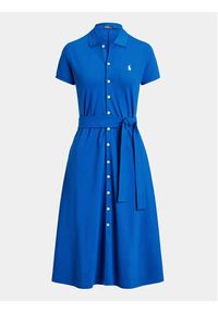 Polo Ralph Lauren Sukienka koszulowa Btn Polo Drs 211913304003 Granatowy Regular Fit. Typ kołnierza: polo. Kolor: niebieski. Materiał: bawełna. Typ sukienki: koszulowe #4