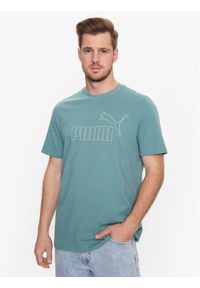 Puma T-Shirt Essentials Elevated 673385 Zielony Regular Fit. Kolor: zielony. Materiał: bawełna