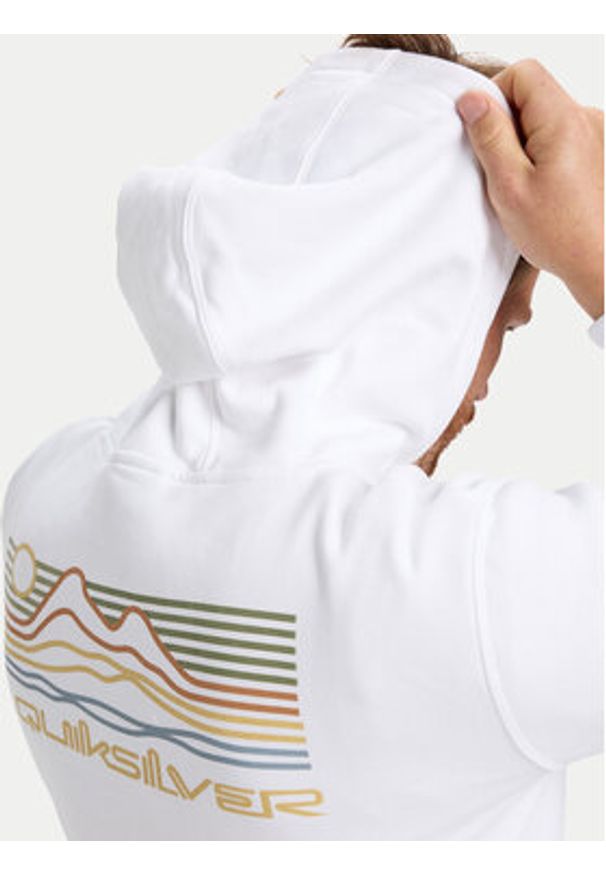 Quiksilver Bluza Light Waves EQYFT05168 Biały Regular Fit. Kolor: biały. Materiał: syntetyk, bawełna