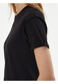 Brave Soul T-Shirt LTS-149AMBER1 Czarny Straight Fit. Kolor: czarny. Materiał: bawełna