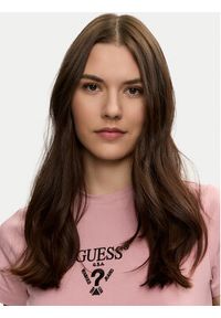 Guess T-Shirt Colette V4YI21 KCDH1 Różowy Regular Fit. Kolor: różowy. Materiał: bawełna