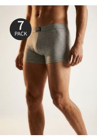 Sinsay - Bawełniane bokserki classic 7 pack - szary. Kolor: szary. Materiał: bawełna #1