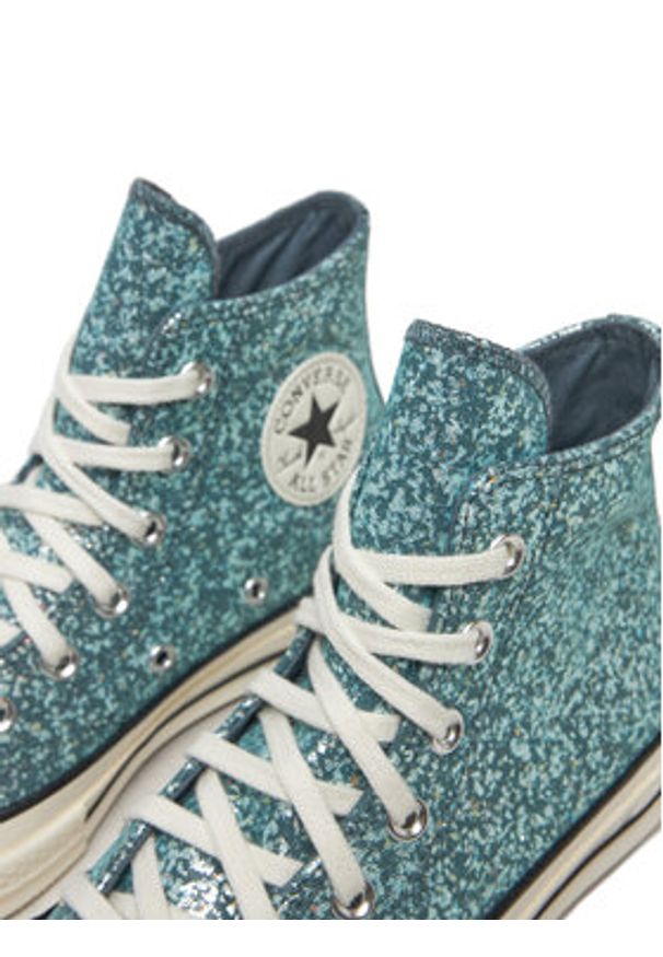 Converse Trampki Chuck 70 Glitter Hi A10097C 486 Niebieski. Kolor: niebieski. Materiał: materiał
