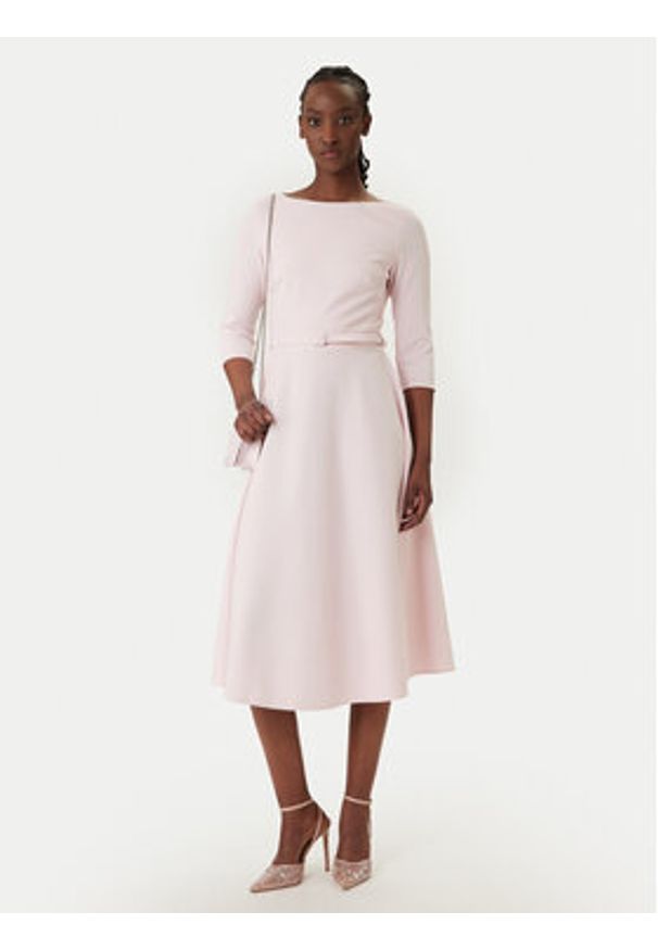 Rinascimento Sukienka koktajlowa CFC0127892003 Różowy Regular Fit. Kolor: różowy. Materiał: syntetyk. Styl: wizytowy