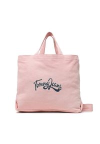 Tommy Jeans Torebka Tjw Canvas Mini Tote Veg Dye AW0AW14590 Różowy. Kolor: różowy