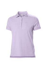 Damska koszulka polo Helly Hansen Siren. Typ kołnierza: polo. Kolor: fioletowy. Styl: klasyczny