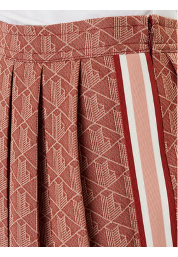 Lacoste Spódnica plisowana JF0516 Brązowy Regular Fit. Kolor: brązowy. Materiał: bawełna