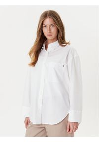 TOMMY HILFIGER - Tommy Hilfiger Koszula New Easy WW0WW45892 Biały Relaxed Fit. Kolor: biały. Materiał: bawełna #1