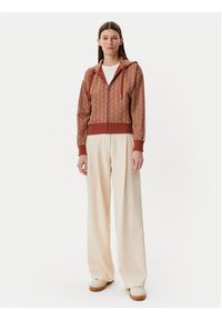 Lacoste Bluza SF7606 Brązowy Regular Fit. Kolor: brązowy. Materiał: syntetyk, bawełna #4