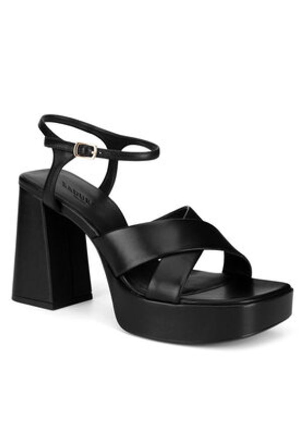 Badura Sandały ODIL-V21568-933-2 Czarny. Kolor: czarny. Materiał: skóra