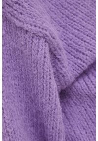 Vero Moda kardigan damski kolor fioletowy. Kolor: fioletowy. Materiał: materiał, dzianina, włókno. Długość rękawa: długi rękaw. Długość: długie #5