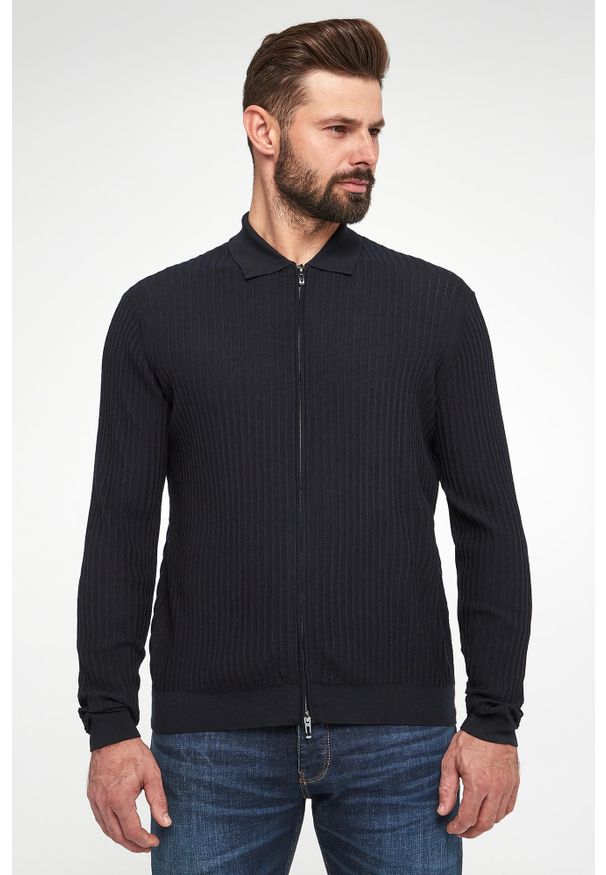 Emporio Armani - Sweter męski wełniany EMPORIO ARMANI. Materiał: wełna