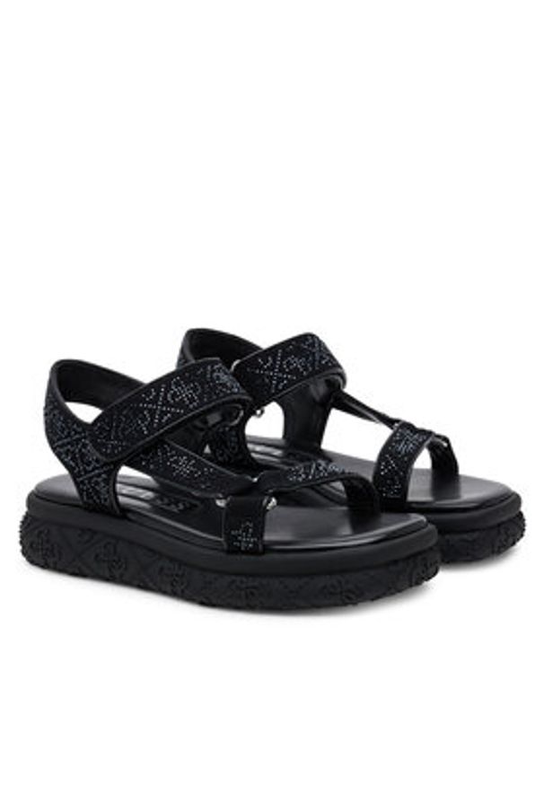 Guess Sandały FLJLOD FAP03 Czarny. Kolor: czarny. Materiał: materiał