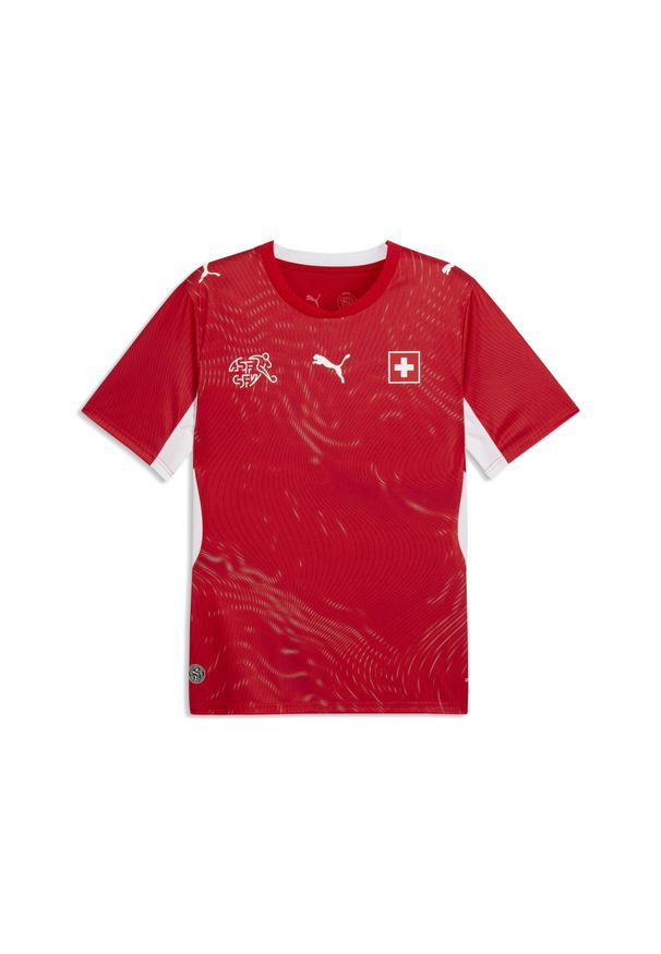 Puma - Męska koszulka domowa reprezentacji Szwajcarii 2026 PUMA. Kolor: czerwony, wielokolorowy, biały. Sport: piłka nożna