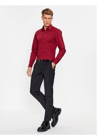 BOSS - Boss Koszula H-Hank-Kent-C1-214 50469345 Czerwony Slim Fit. Typ kołnierza: kołnierzyk klasyczny. Kolor: czerwony. Materiał: bawełna #4