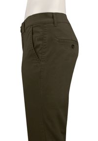 Męskie, Bawełniane Spodnie Typu Chinos - Victorio - Ciemny Brąz. Kolor: brązowy, wielokolorowy, beżowy. Materiał: elastan, bawełna #3