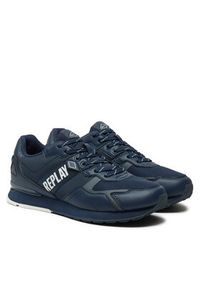 Replay - REPLAY Sneakersy Adrien Game 4 Lace-Up GMS1D.000.C0055T Granatowy. Kolor: niebieski. Materiał: skóra #4