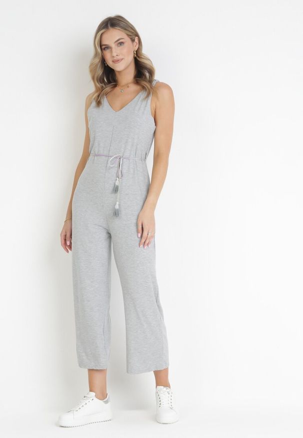 Born2be - Szary Kombinezon Phimeine. Kolor: szary. Długość rękawa: na ramiączkach