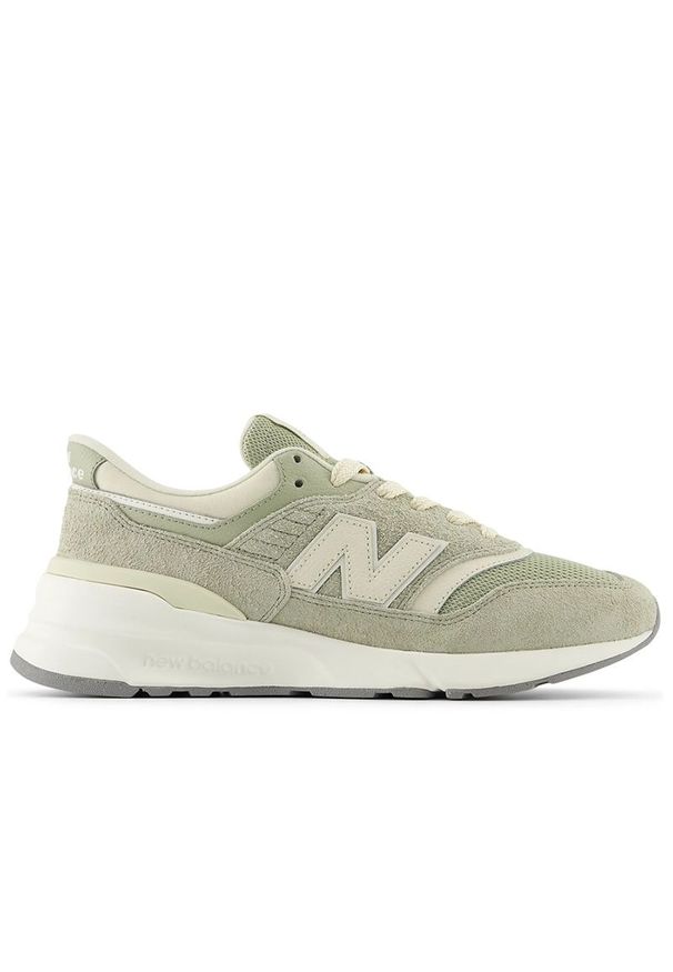 Buty New Balance U997REF - zielone. Okazja: na co dzień. Kolor: zielony. Materiał: materiał, skóra, syntetyk, guma. Szerokość cholewki: normalna