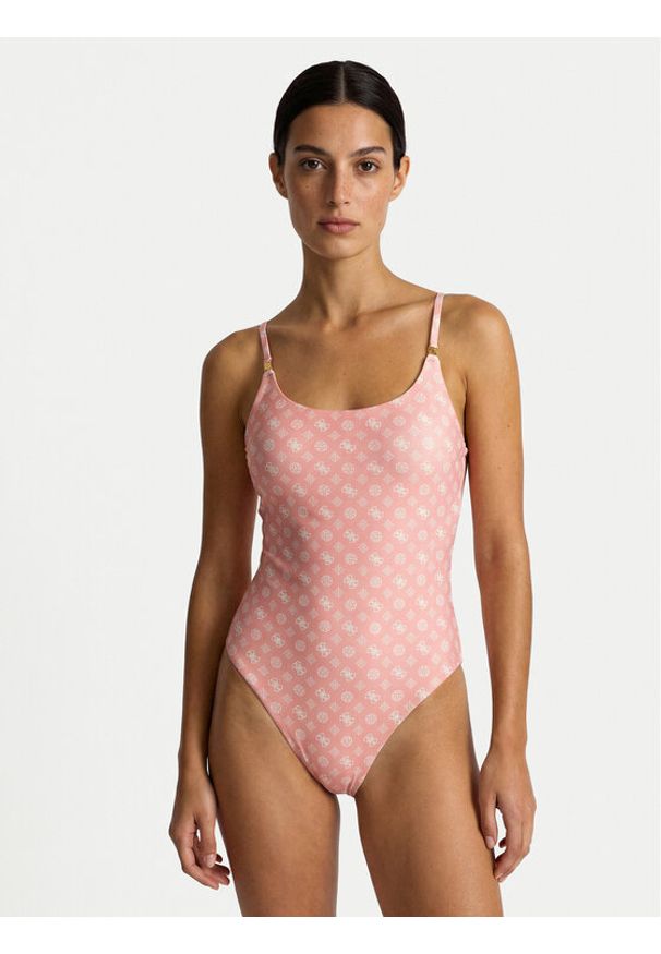 Guess Strój kąpielowy E6GJ10 MC04R Różowy. Kolor: różowy. Materiał: syntetyk