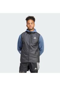 Adidas - Bezrękawnik Own the Run. Kolor: czarny. Materiał: materiał. Długość rękawa: bez rękawów. Sport: bieganie #1