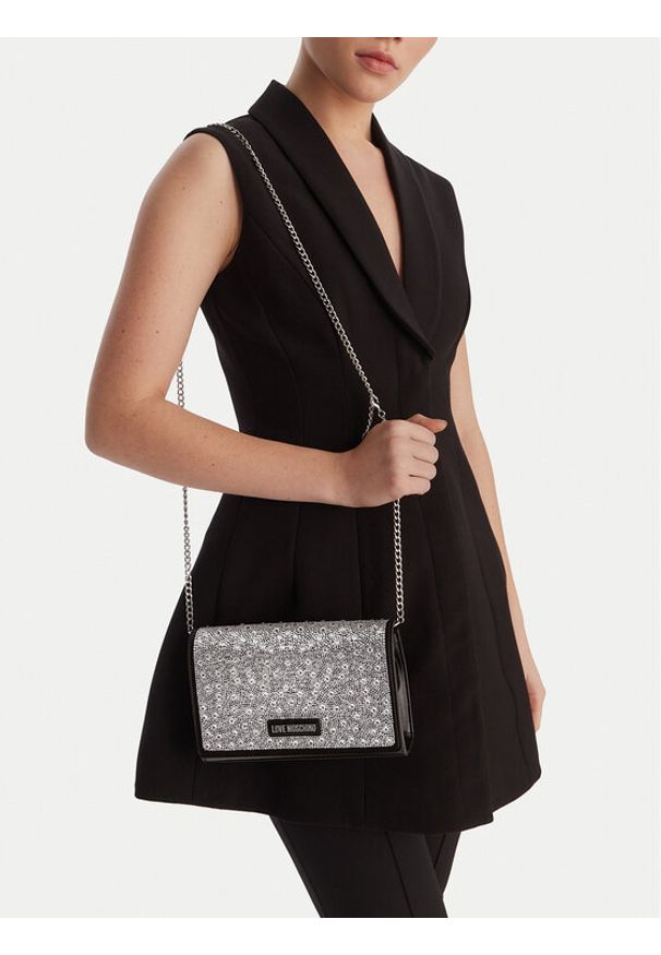 Love Moschino - LOVE MOSCHINO Torebka JC4168PP1OLW100A Czarny. Kolor: czarny. Materiał: skórzane