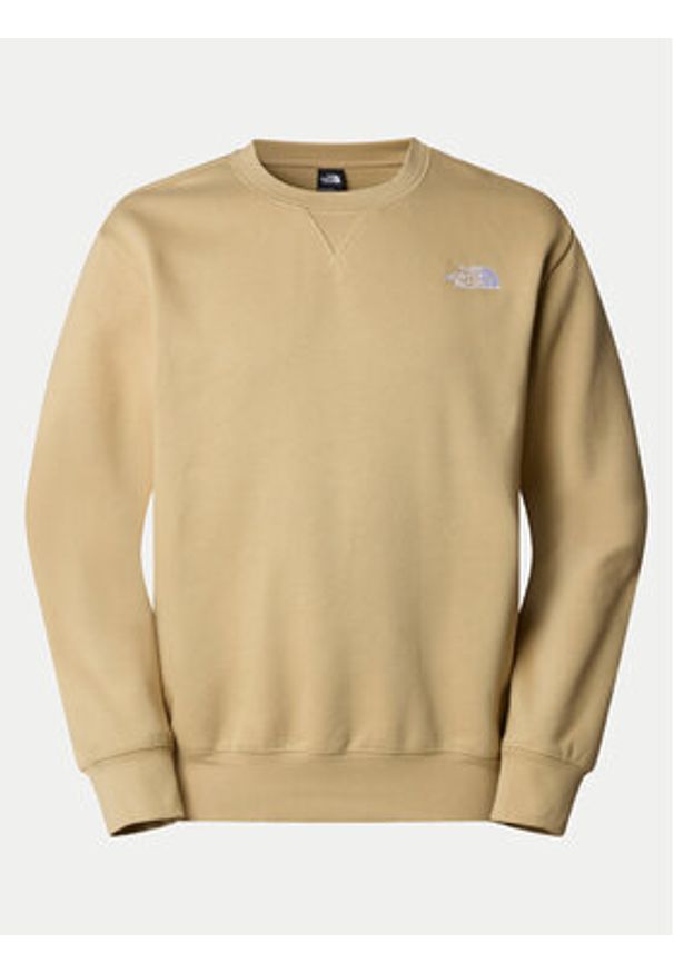 The North Face Bluza Essential NF0A89ET Beżowy Relaxed Fit. Kolor: beżowy. Materiał: bawełna, syntetyk