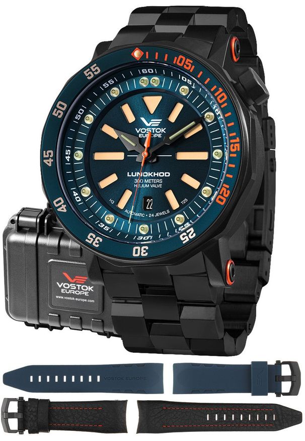 Zegarek męski Vostok Europe NH35A-620C633B czarny. Kolor: czarny