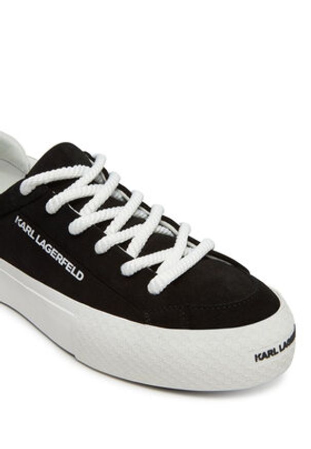 Karl Lagerfeld - KARL LAGERFELD Sneakersy KL50722 Czarny. Kolor: czarny. Materiał: skóra, zamsz