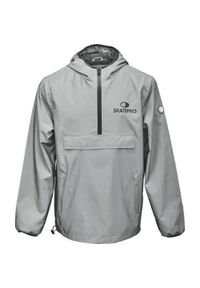 SKATEPRO - Odzież Outdoor unisex SkatePro Reflective Anorak - 146-152 - Reflective. Kolor: szary. Wzór: paski. Sport: outdoor