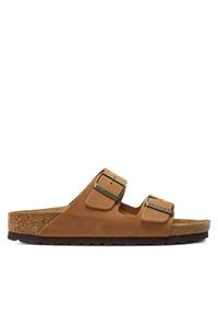 Birkenstock Klapki Arizona Leoi 1028401 Brązowy. Kolor: brązowy. Materiał: skóra