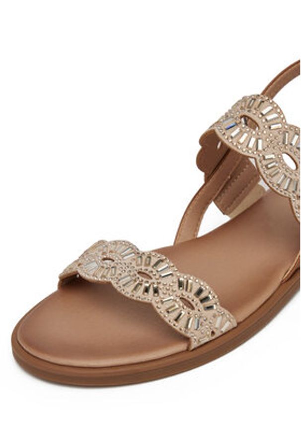 Clara Barson Sandały WS6308-09 Beżowy. Kolor: beżowy. Materiał: materiał