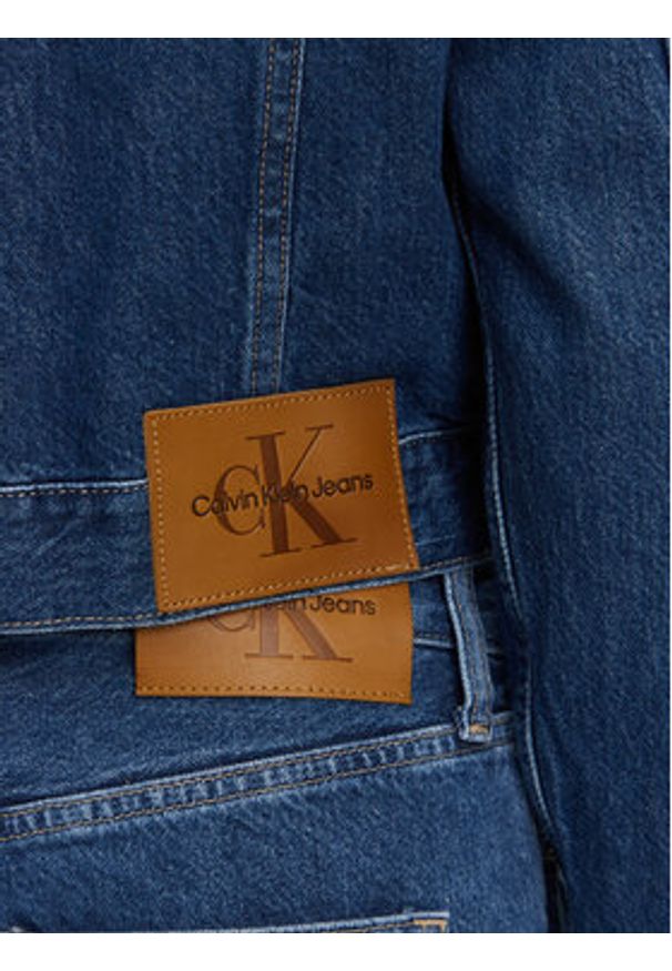 Calvin Klein Jeans Kurtka jeansowa 90's J20J225183 Niebieski Regular Fit. Kolor: niebieski. Materiał: bawełna