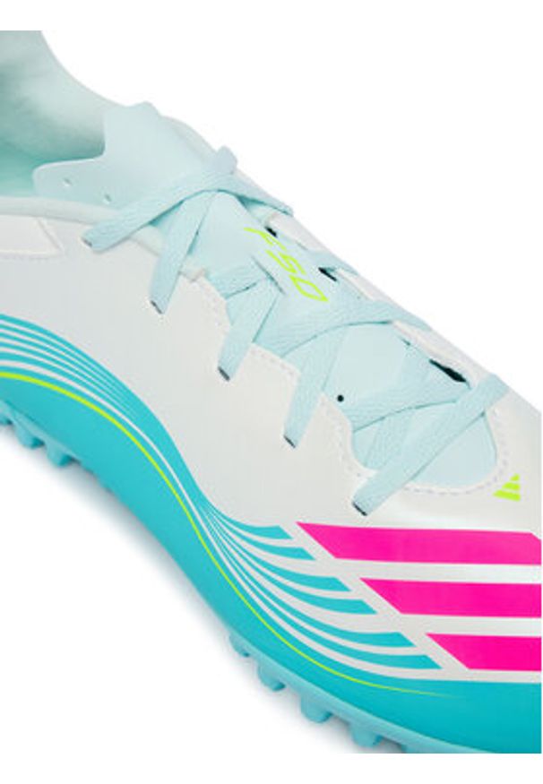Adidas - adidas Buty do piłki nożnej F50 Messi Club Tf JQ0947 Biały. Kolor: biały. Materiał: materiał