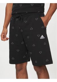 Adidas - adidas Szorty sportowe Seasonal Essentials Monogram Graphic IS1824 Czarny Regular Fit. Kolor: czarny. Materiał: syntetyk. Styl: sportowy