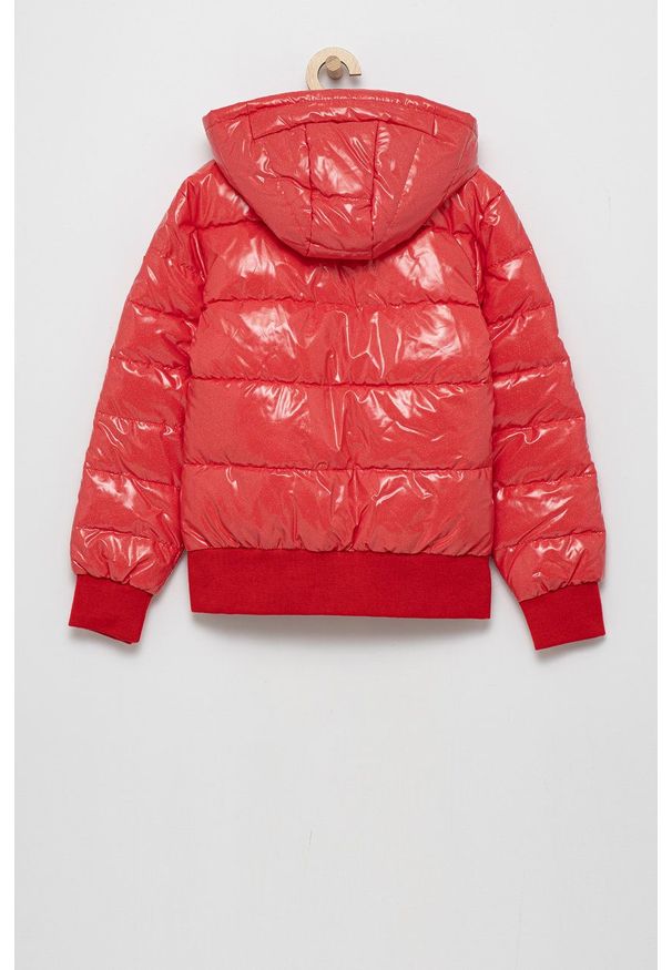 Guess Kurtka dziecięca J1BL00.KAVU0 kolor czerwony. Okazja: na co dzień. Kolor: czerwony. Styl: casual