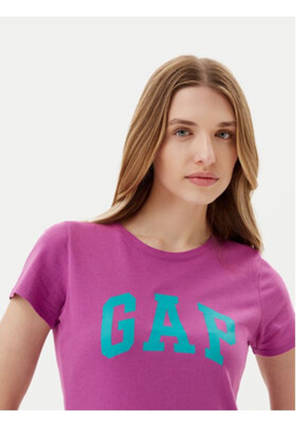 GAP - Gap T-Shirt 776775-07 Fioletowy Regular Fit. Kolor: fioletowy. Materiał: bawełna