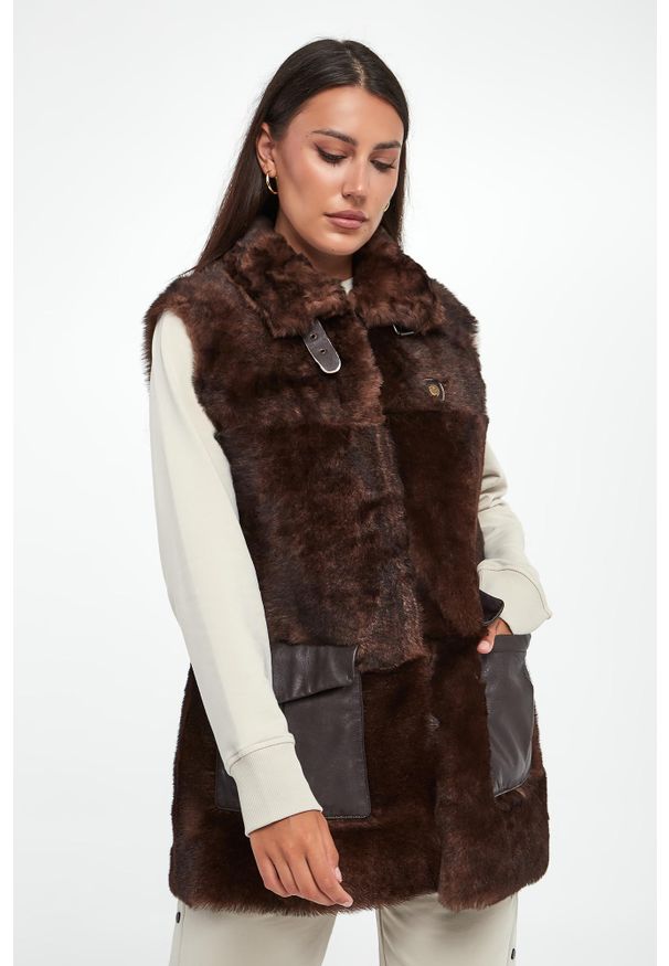 Aeronautica Militare - Kamizelka damska futrzana AERONAUTICA MILITARE. Materiał: futro